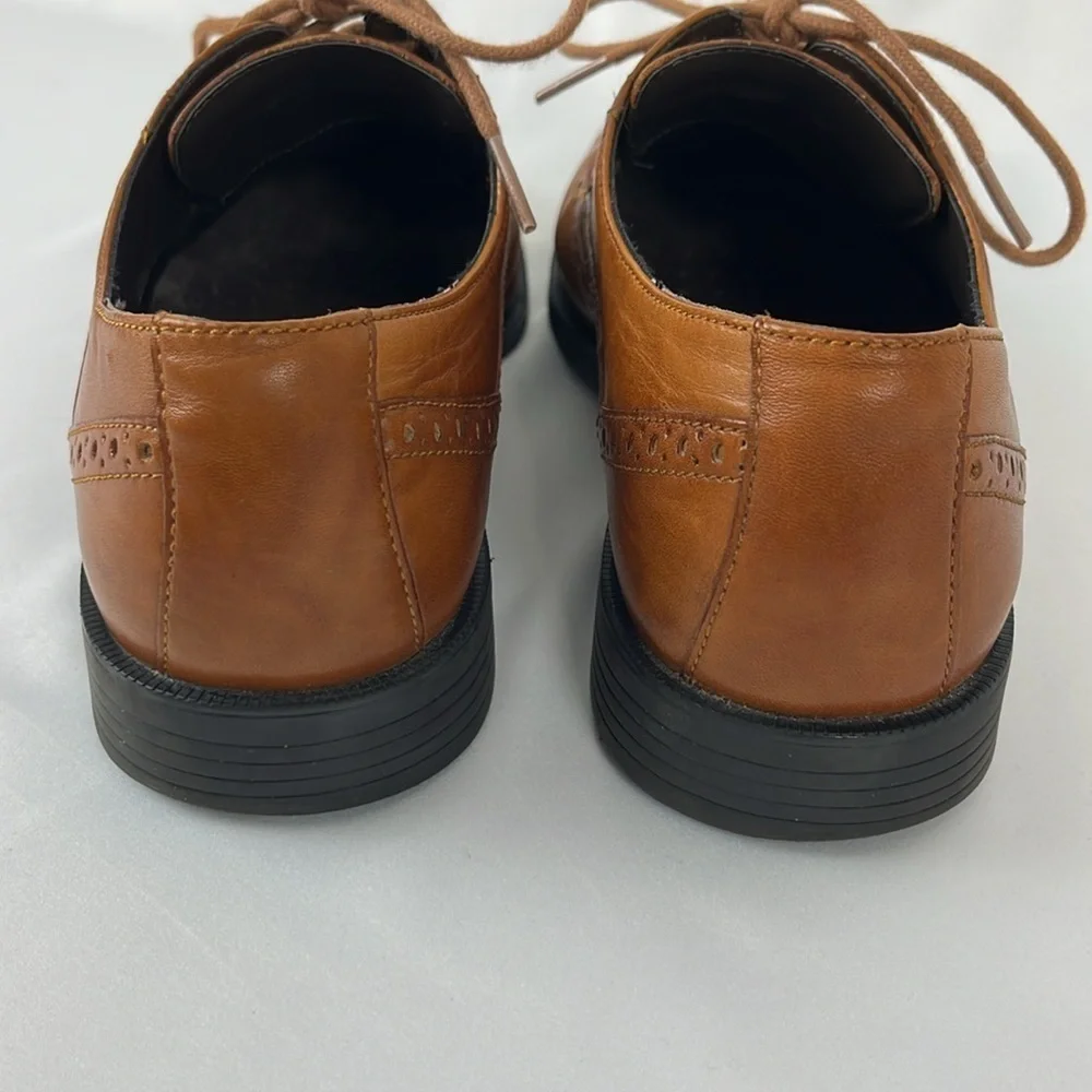 COLE HAAN Men Collen Wing Tip II British Tan Brown Oxford C12489 SZ 9.5